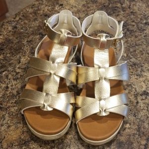 Kidpik Gold Sandals Girls 13